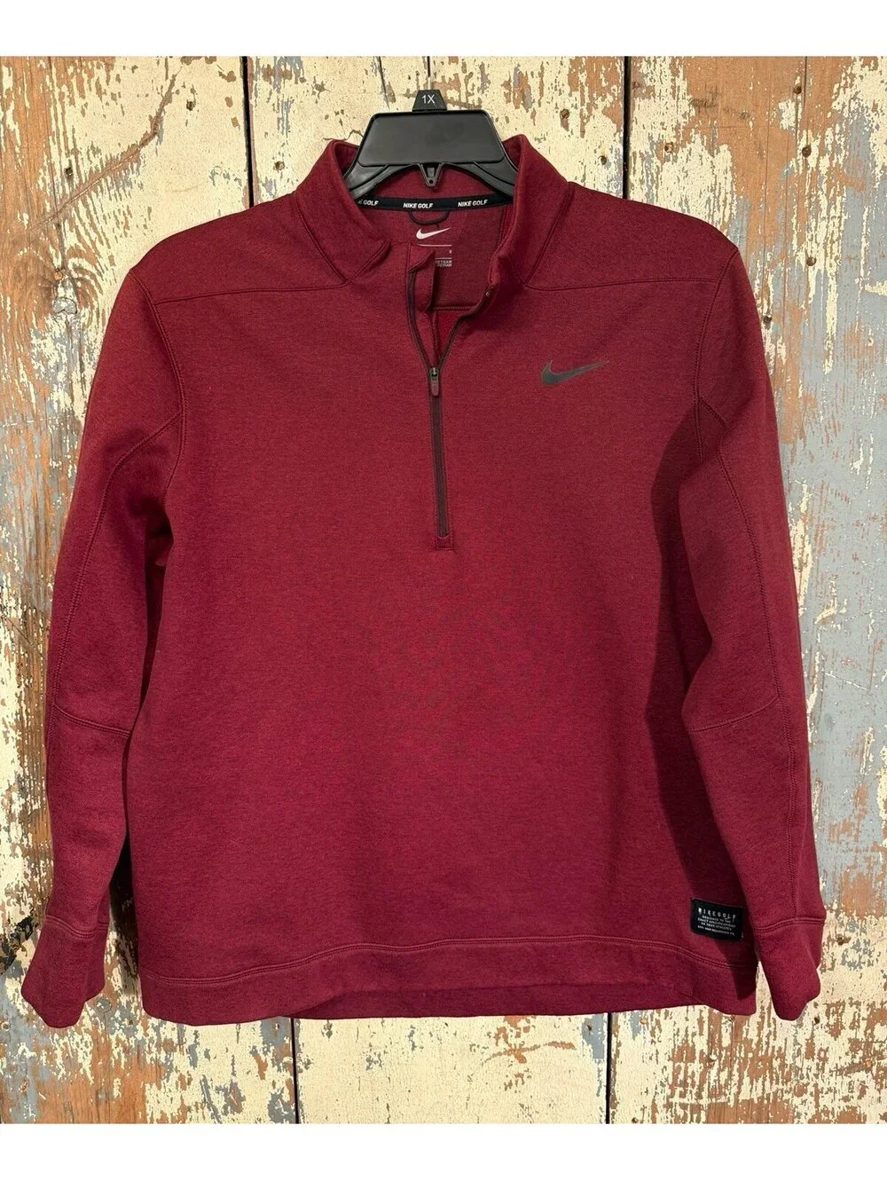 Men's Nike Golf Maroon 1/4 quarter zip pullover size Large